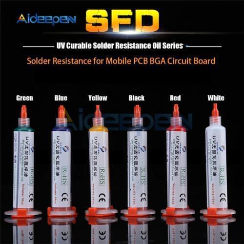 UV Solder Mask PCB BGA Paint Prevent Corrosive Arcing Welding Fluxes Oil Soldering Paste Flux Tool Photosensitive Inks Green Oil