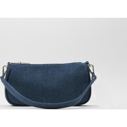 Fashion Denim Jeans Single Shoulder Crossbody Bag for Women Chain Messenger Bag 2020 Luxury Designer New Ladies Large Handbags