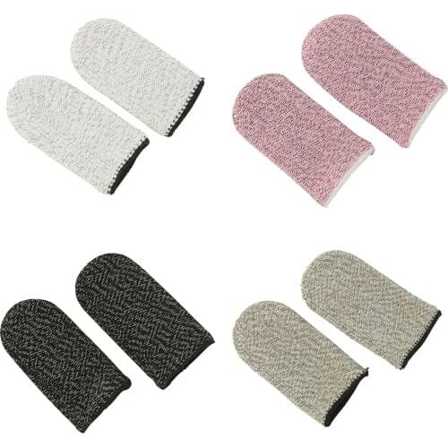 1 Pair Finger Cover Breathable for PUBG Game Controller Sweat Proof Non-Scratch Touch Screen Gaming Finger Thumb Sleeve Gloves