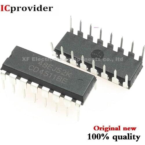 20pcs/lot CD4511BE CD4511 4511 DIP16 IC CMOS BCD-to-7 Segment Latch Decoder Drivers Best quality