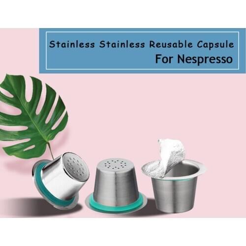 24pcs Nespresso Coffee Pods Stainless Steel Refillable Capsulas Nesspreso Reusable Coffee Filter Cup New Diy Coffee Maker Tools