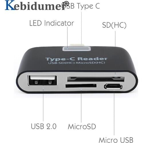 3 in1 USB 3.1 Type C USB-C TF SD OTG Card Reader For Macbook Phone Tablet Memory Card Readers Adapter