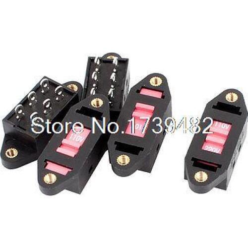 AC 110V-220V 6 Pin Terminals DPDT Voltage Selector Slide Switch 5 PCS