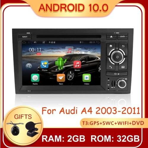 Bosion 2 Din GPS Android 10 Car DVD Player Radio for Audi A4 B8 S4 B6 B7 RS4 8E 8H B9 Seat Exeo 2003-2011 Multimeida Navigation