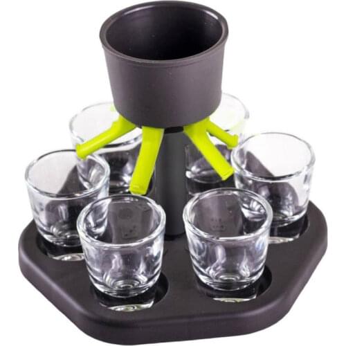 6 Shot Glass Games Dispenser Wine Whisky Beer Wine Liquor Dispenser Bar Accessories Party Games Drinking Tools Glass Dispenser