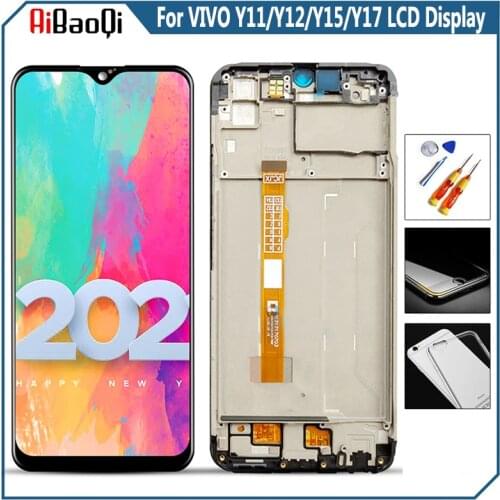 Original For VIVO Y17/Y3/Y12 LCD Display Screen Touch Digitizer Assembly For 6.35‘’ VIVO Y11/Y15/U3X/U10 2019 With Frame Replace