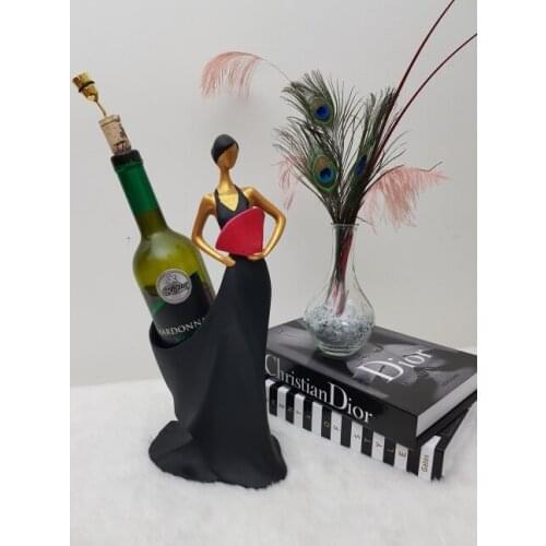 EU Home Decoration Arose In Black Red Yelpazeli Cruet Stand Wine Rack Home Office decor