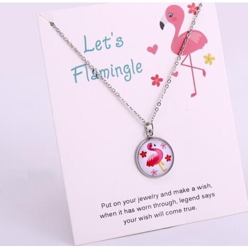 Flamingos Pineapple Chain Necklaces Best Friends Women Girls Jewelry Party Friendship Christmas Gift Drop Shipping