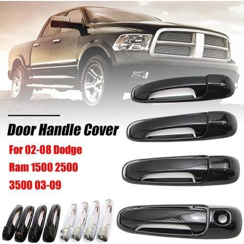 4Pcs/Set Chrome Door Handles Covers for Dodge Dakota Ram 1500 2500/3500 Door Handle Cover Trim for Jeep Grand Cherokee
