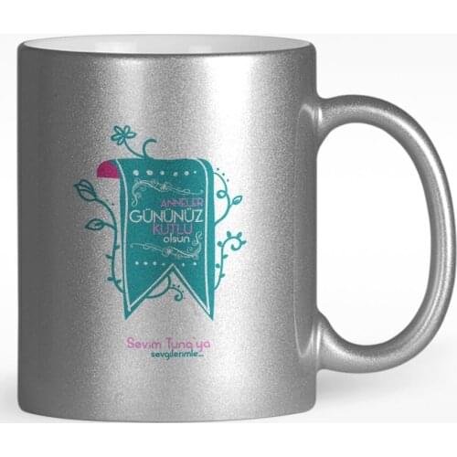 Personalized Mother 'S Days Happy Design Silver-Gilt Mug Cup-2