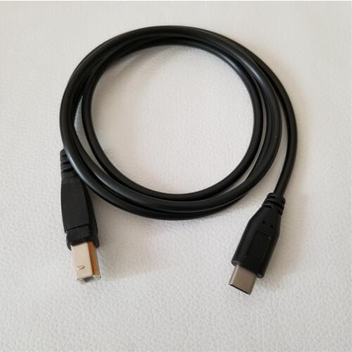 USB 3.1 Type C to USB Standard B Port Data Extension Cable for Electric Piano Android Phone OTG Printer Connection Black 1M