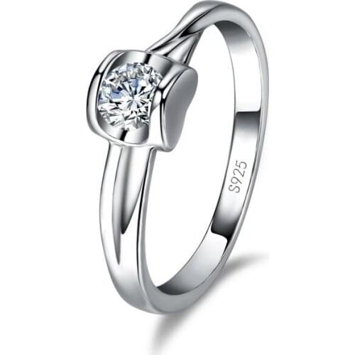 Personality Square Shaped 925 Sterling Silver Ring Top Grade CZ Woman Man Wedding Engagement Jewellery