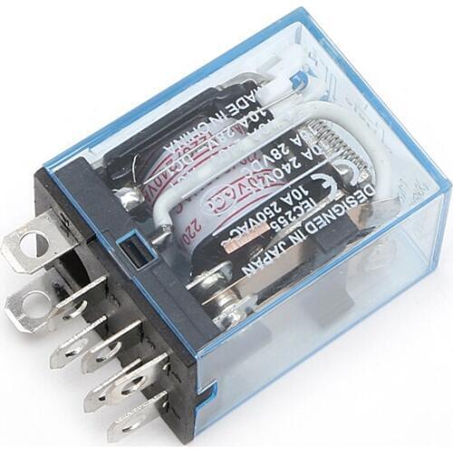 LY2NJ AC 220V Coil 10A 240V Power Relay DPDT Led Lamp