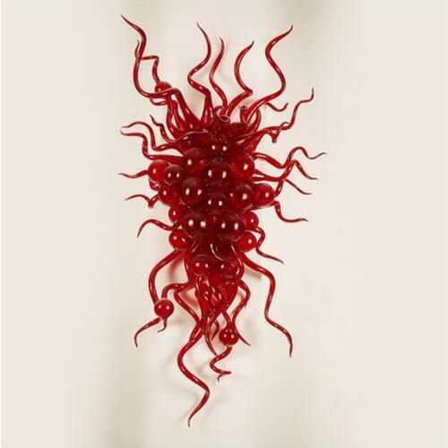 Dale Chihuly Style Modern Red Blown Glass Modern Art Designed Chandeliers for Home Decor