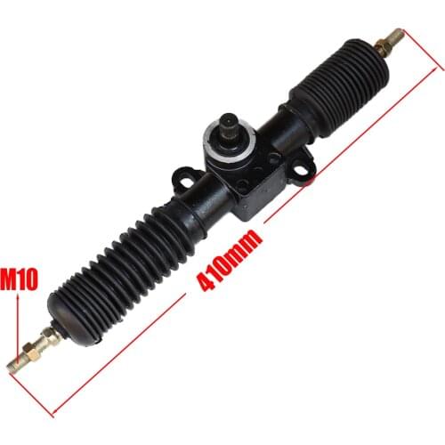 M10 1pcs 410mm Eccentric Power Steering Gear Shaft Rack Pinion Assembly For China Go Kart Buggy Karting ATV UTV Bike Parts