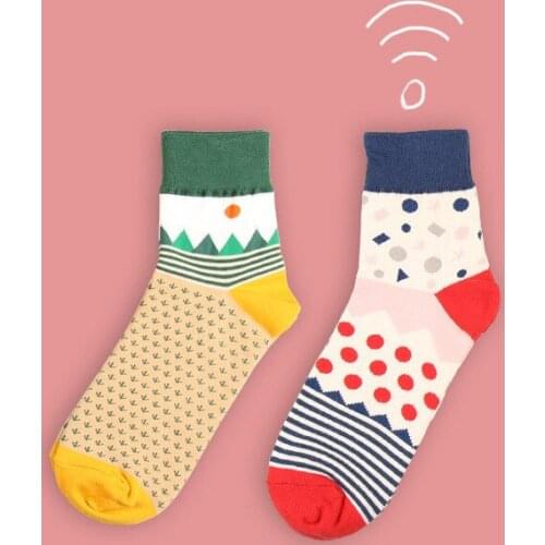 Unisex Harajuku Cute Art Colorful Happy Socks Long Winter Cotton Socks For Woman Men