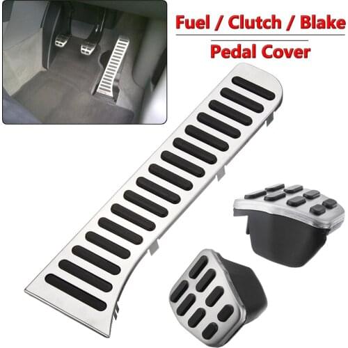 3x Accelerator Brake and Clutch Pedals Gas Brake Pedal Foot Pads for VW GOLF MK5