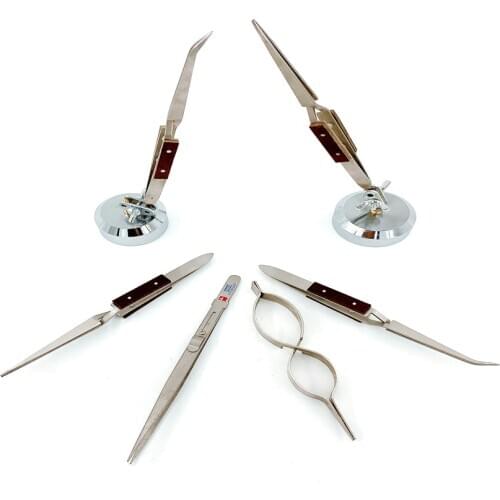 Rebound Jewelry Welding Tweezers Curved Straight Soldering Tweezer Selflock Jewelers Jewelry Making Tools Repair locking pick