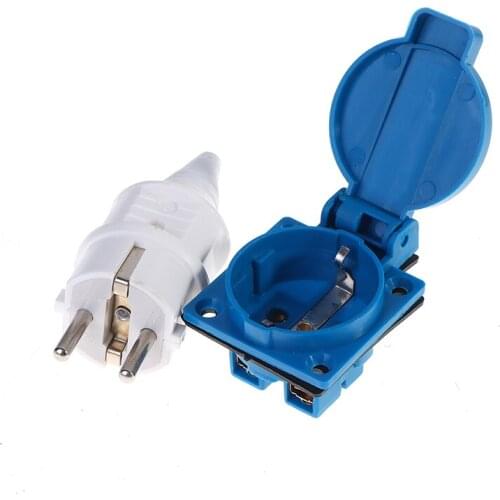 Industrial Waterproof Socket EU Socket Copper Contact Body EU Plug