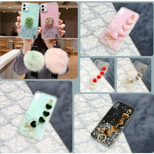 Luxury Sequins Glitter Bracelet Chain Strap Case for Samsung galaxy S21 S20 Ultra Plus S20 FE 5G Phone Cover