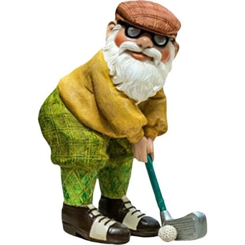 Garden Ornaments Golf Dwarf Resin Statue For Outdoor Garden Decoration Micro-landscape Garden Ornament Accessories De Jardin