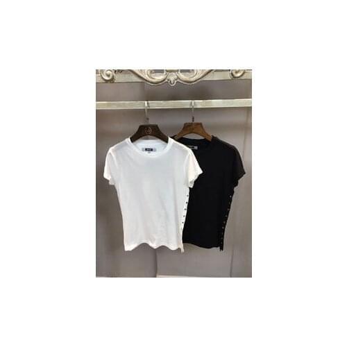 Tops T Shirt Women white Short Sleeve Tshirt fuchsia