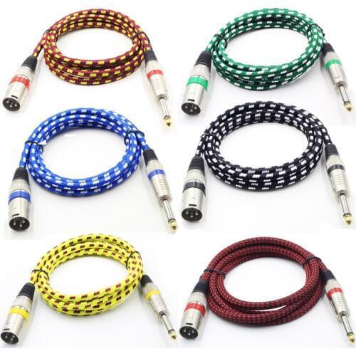 High Quality Male 6.35mm to XLR Male 3Pin Audio Cable for Amplifier Mixing Console Speaker Microphone 1.5m 2m 3m 5m 10m