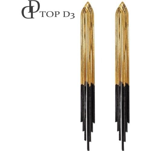 Top d3 Viennois 2020 New Arrival Zinc Alloy Trendy Women Dangle Earrings Star-studded Fringed Earrings Long-style Female Jewelry