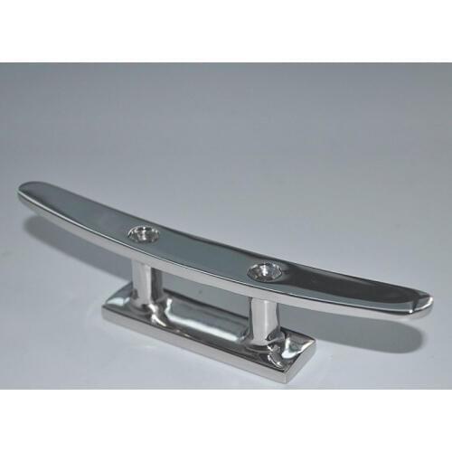 1 pcs 10" Marine Boat Flat Top Low Cleat Deck Silhouett 316 Stainless Steel Hardware GW