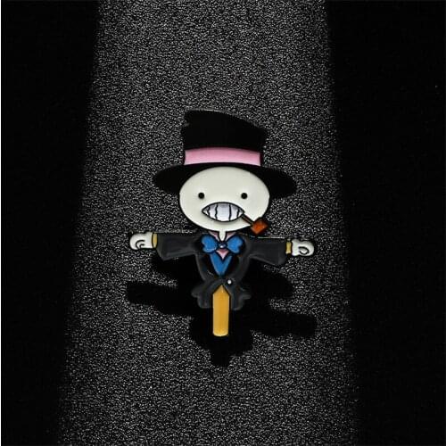 2021 Fashion Metal Scarecrow Brooch For Men and Women Howls Moving Castle Enamel Pins Badge Accessories Badge Gifts