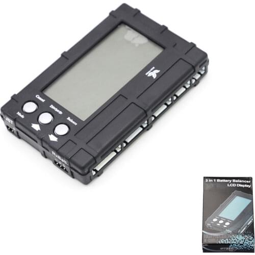 1pcs 3 in 1 Battery Balancer Li-Polymer/Li-Fe 2-6 cell balancing and discharging JST connector LCD screen