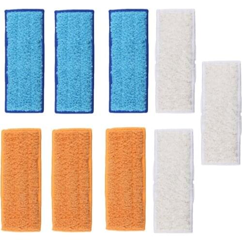 9PCS Washable Mopping Pads Vacuum Cleaner Sweeping Pad Replacement Parts for IRobot Braava Jet 240 241 Cleaner Robots