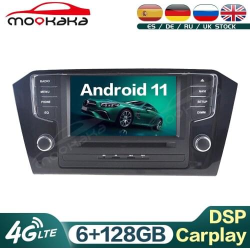 Android 11 128G Car Multimedia Player for Volkswagen Passat 2015 - 2018 Auto Radio GPS Navigation Audio Stereo Head Unit Carplay