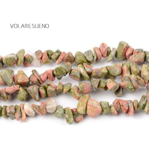Irregular Unakite Stone Freeform Chip Gravel Natural Loose Beads 16” Pick 3-5-8-12m Spacer Beads For Bracelet Jewelry Making