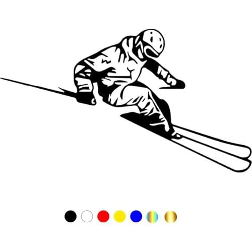 CS-1787#20*11cm Лыжник-4 waterproof funny car sticker vinyl decal silver/black for auto stickers styling car decor