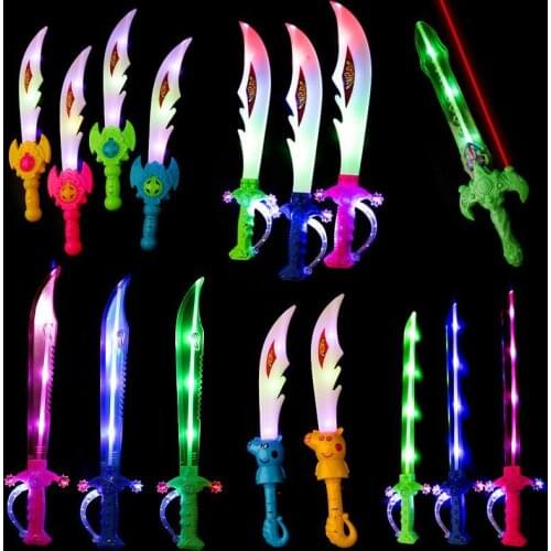 Childrens Luminous Sword Electronic Shark Sword Flash Gravity Induction Luminous Samurai Sword Toy Interactive Toys