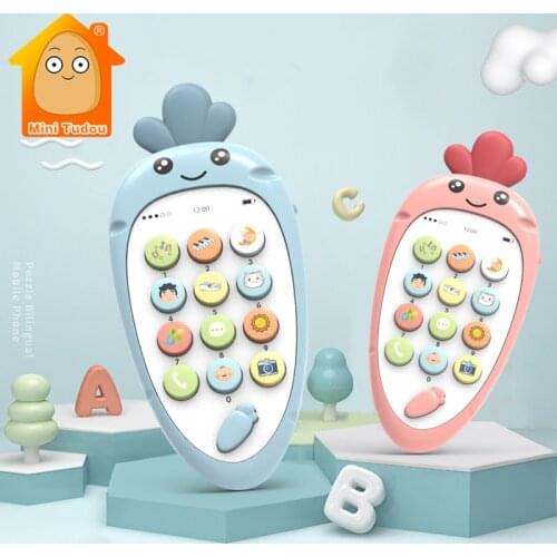 Baby Phone Toy Mobile Phone for Kids Telephone Toy Infant Early Educational Mobile Toy Chinese/English Learning Machine