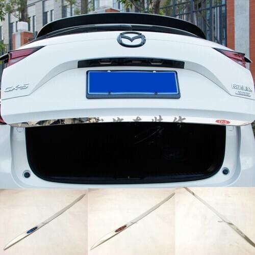 For Mazda Cx-5 Cx5 2nd Gen KF 2017-2020 Rear Trunk Lid Edge Cover Tailgate Boot Door Trim Strip Molding Garnish Stainless
