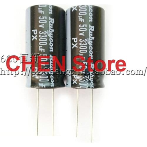 4pcs/10pcs Rubycon PX 330UF 50V 18X35.5mm electrolytic capacitor of Japan 105 degrees 50V3300UF 1000-2000 hours 50PX3300M