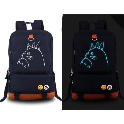Hot Japan Anime Miyazaki Hayao Totoro cosplay Backpack Fashion Canvas Student Luminous Schoolbag Unisex Travel Bags