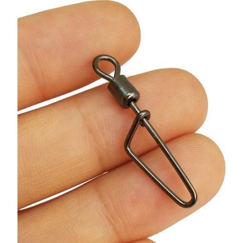 INFOF 500/1000-pieces Swivel Fishing Swing Coastlock Snap #12-#1/0 Pesca Carp Fishing Hook Connector Feeder Fishing Accessories