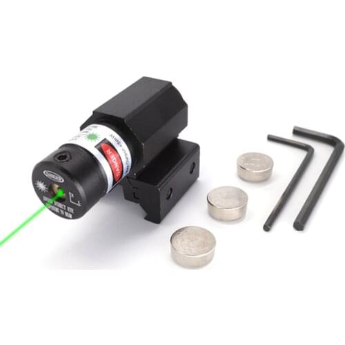 Compact Green Laser Sight with Picatinny Rail Mount for Glock Sight Rifle 11mm 20mm Rail Red Dot Sight Hunting Collimtor