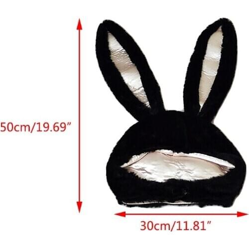 Bunny Ears Short Plush Hat Funny Rabbit Animal Stuffed Toy Cosplay Headgear Cap