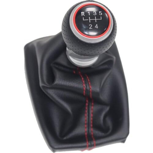 Red line Car Gear Shift Knob Gaiter Boot Cover For AUDI A4 8E B6 B7 2000 2001 2002 2003 2004 2005 2006 2007 2008