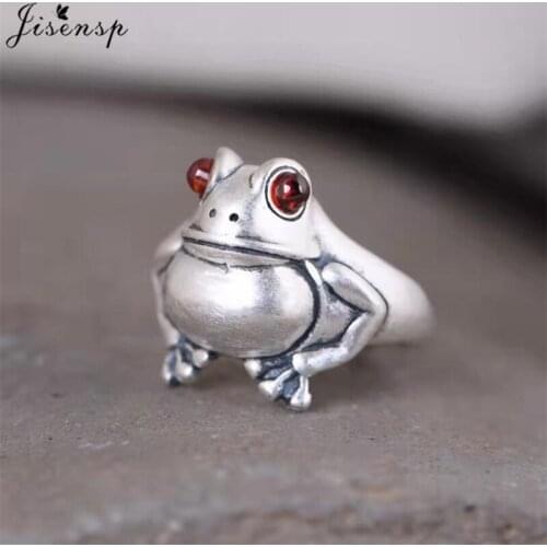 Fashion Cartoon Animal Silver Color Rings for Women Men Punk Snake Peacock Toad Frog Open Ring Party Hip Hop Jewelry Summer Gift