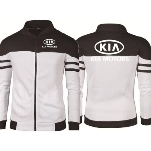 2021Spring Autumn New Mens jackets KIA Car Logo printing Fashion casual harajuku Splicing cotton Mens pullover Sweatshirt