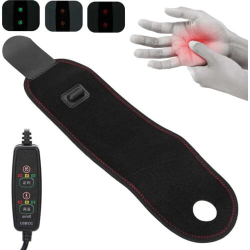 Heating Wrist Brace Hot Compress Arthritis Pain Relief Wrist Hand Support Brace Wrists Heating Relaxation Belt Strap Health Care