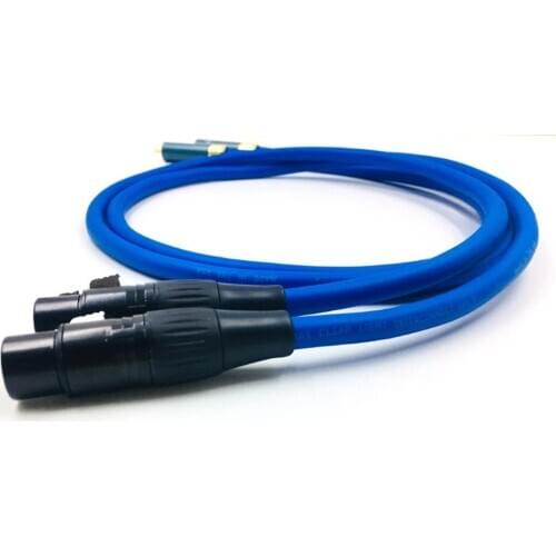 Pair Cradas cross OCC XLR Female to RCA male Cable Dual 3 Pin XLR Male to RCA Male plug Audio Cable