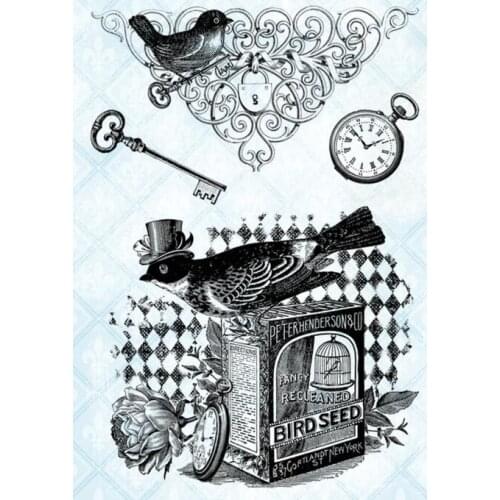 Bird / background / Clear Silicone Stamp/Seal for DIY scrapbooking/photo album Decorative clear stamp M1434