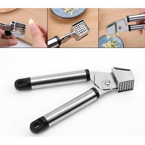 HILIFE Detachable Kitchen Tools Manual Quick Garlic Ginger Presser Slicer Masher Gadgets Stainless Steel Garlic Press
